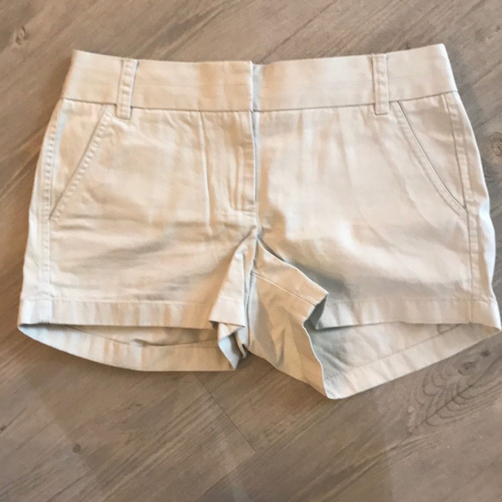 NWOT JCrew light khaki chino shorts size 0